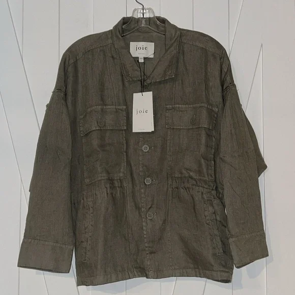 Joie Kendora Linen Cargo Jacket